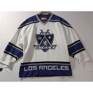 Vintage LA Kings Pro Player NHL Jersey Western Conference White‎ Purple L